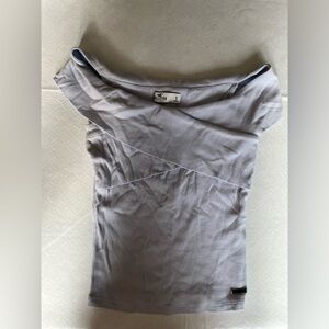 Hollister Off Shoulder Light Blue Top